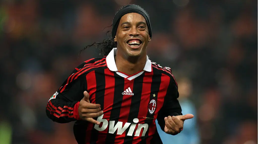 Ronaldinho is a retired Brazilian professional football player who became popular for his fancy way of acrobatic football playing especially when he played for Barcelona FC and Milan FC.