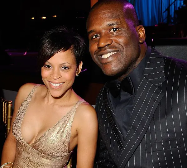 Shaq O'Neal with his first wife Shaunie O'Neal. The couple had 4 kids together.