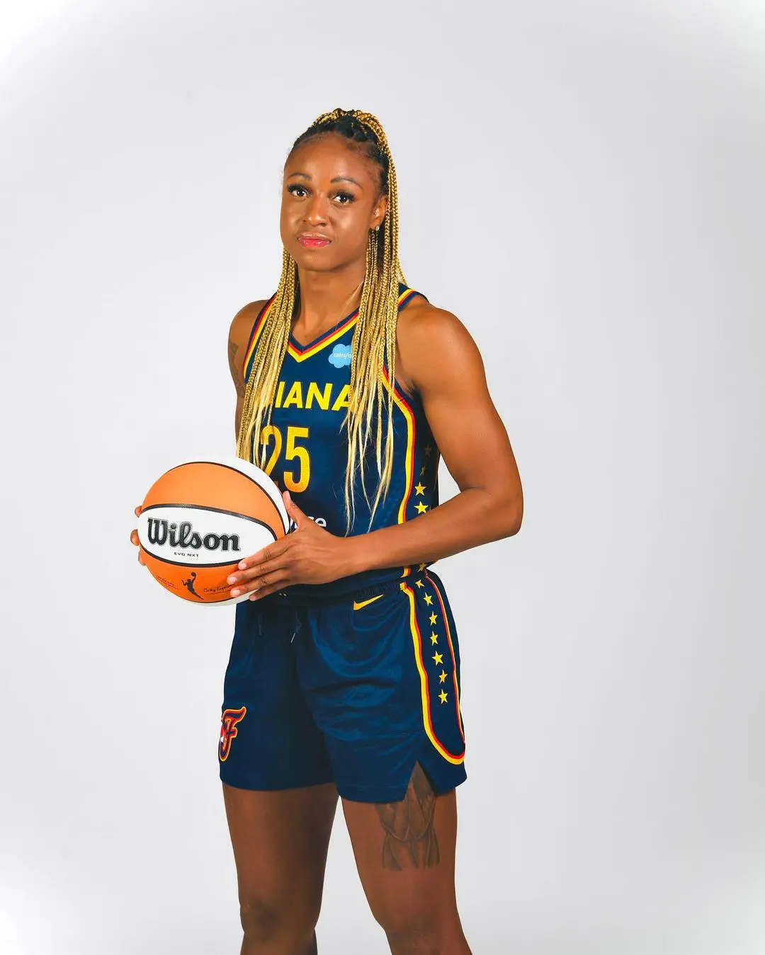 Tiffany Mitchell plays for the Indiana Fever 