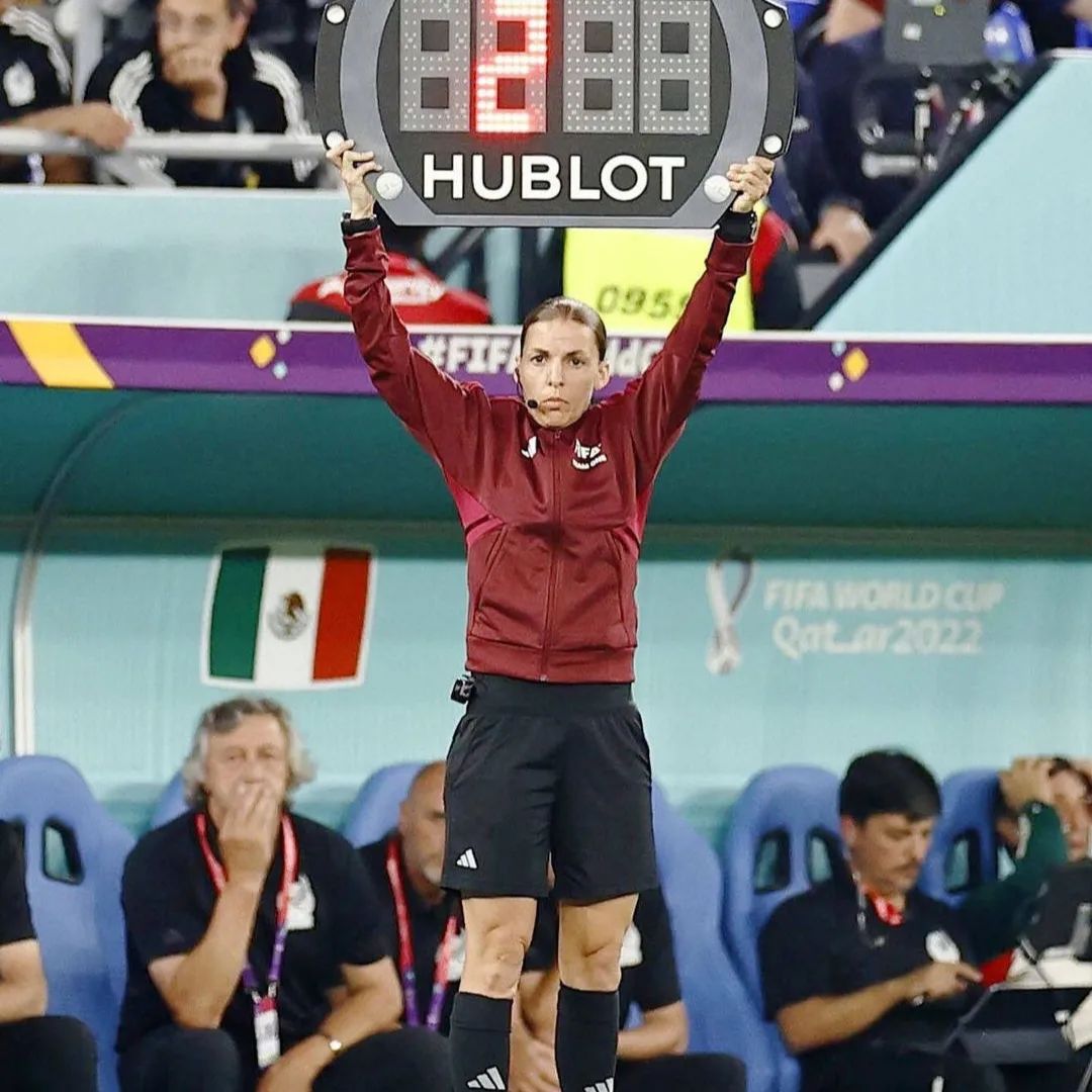 Stephanie serves as a fourth official referee in FIFA World Cup 2022 held in Qatar.