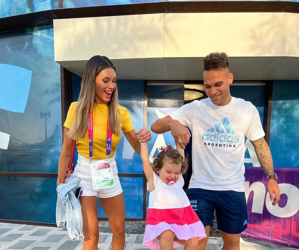 Argentine model Agustina Gandolfo and Striker Lautaro Martinez have been blessed with a cute little daughter Nina Martinez.