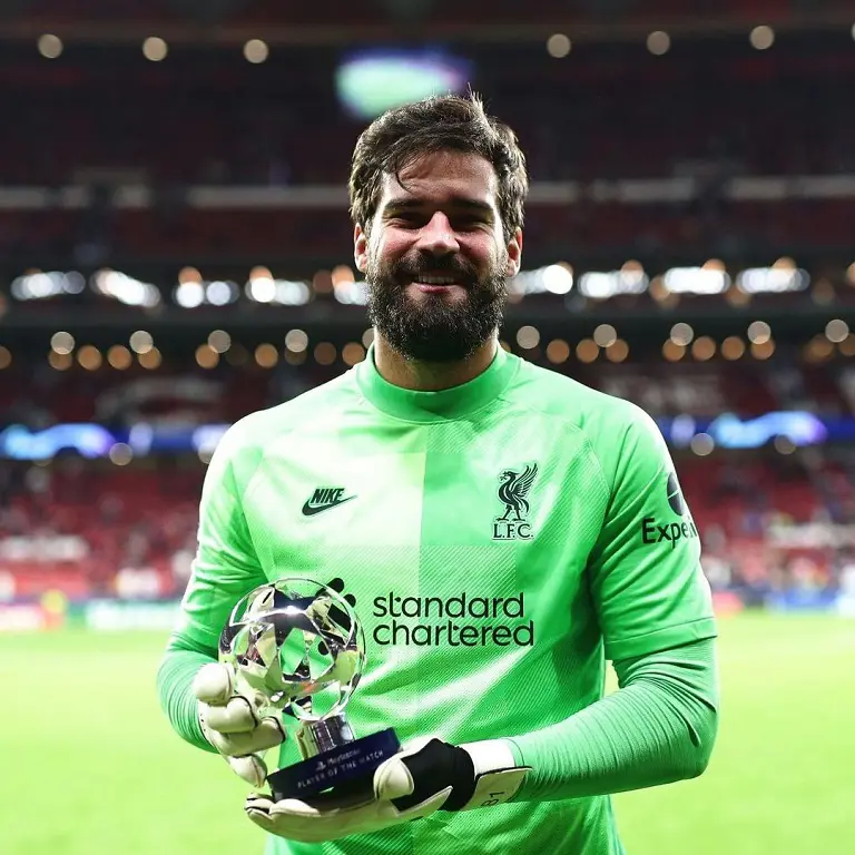 Alisson is a Brazilian professional footballer who plays as a goalkeeper for Premier League club Liverpool and the Brazil national team.