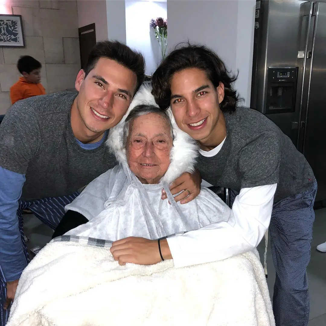 The Lainez brother with their beautiful grandma.