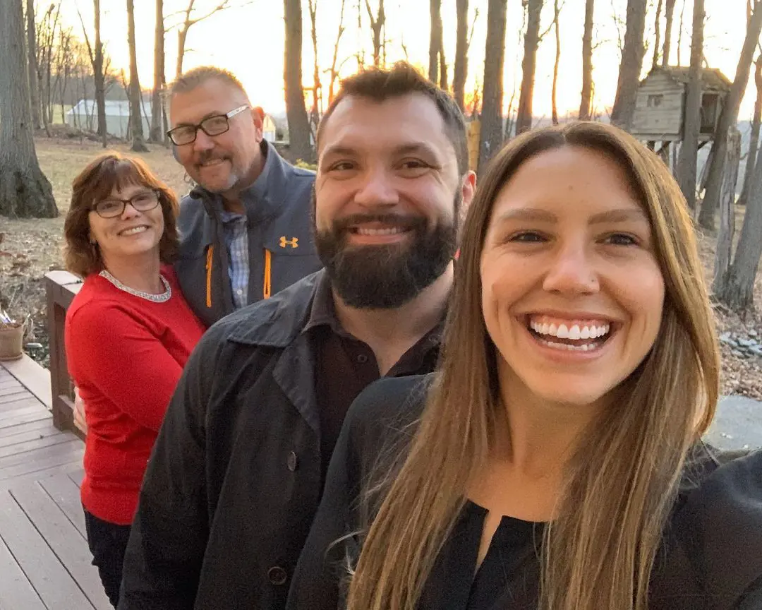 Alex celebrated Christmas 2019 with his fiance, Abby's parents.