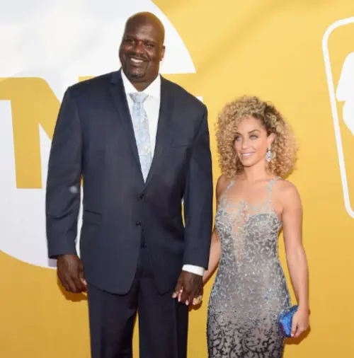 Shaq with his previous girlfriend Laticia Rolle as they attend 2017 NBA awards.
