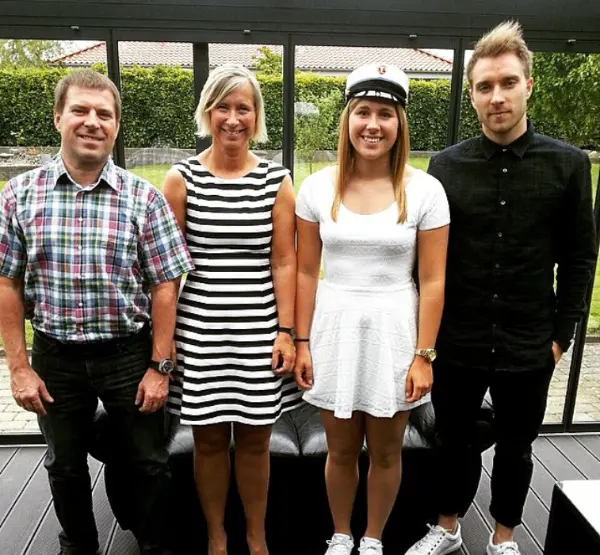 Dorthe Eriksen with her two children's and husband Thomas Eriksen.