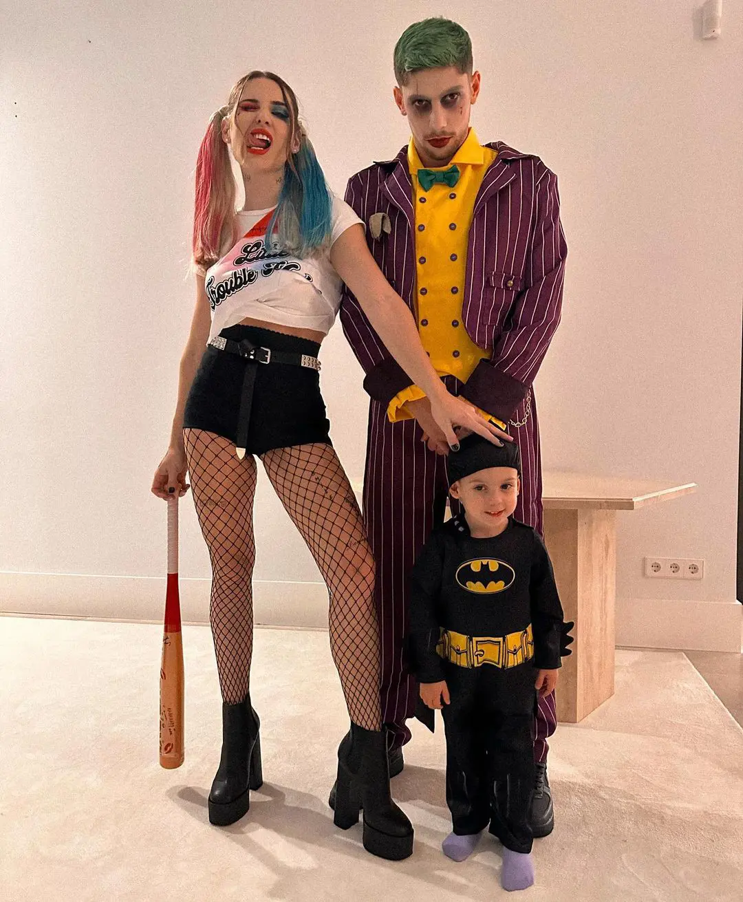 The Valverde family celebrated Hallowen dressed up as superheros and supervillians.