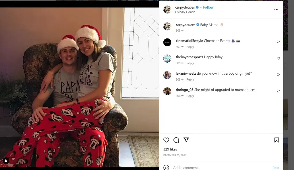 Ryan Carpenter spends vacation and holidays in family with his wife and kids.