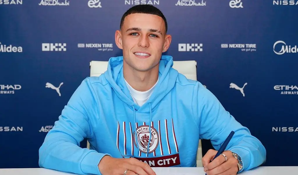 Phil Foden has his own family of four, his partner, son and a daughter.