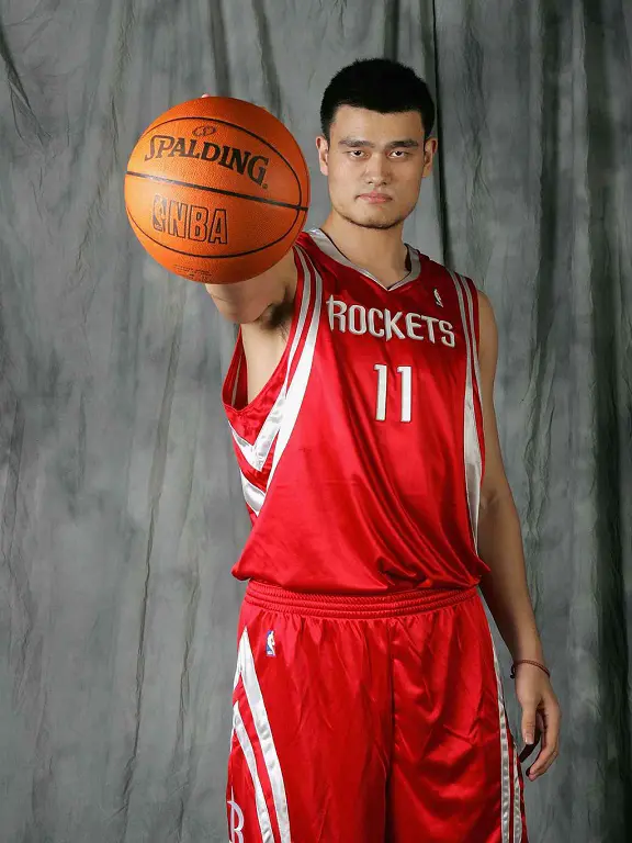 Yao Ming was the tallest active player in the NBA with the height of 7feet 6inches tall.