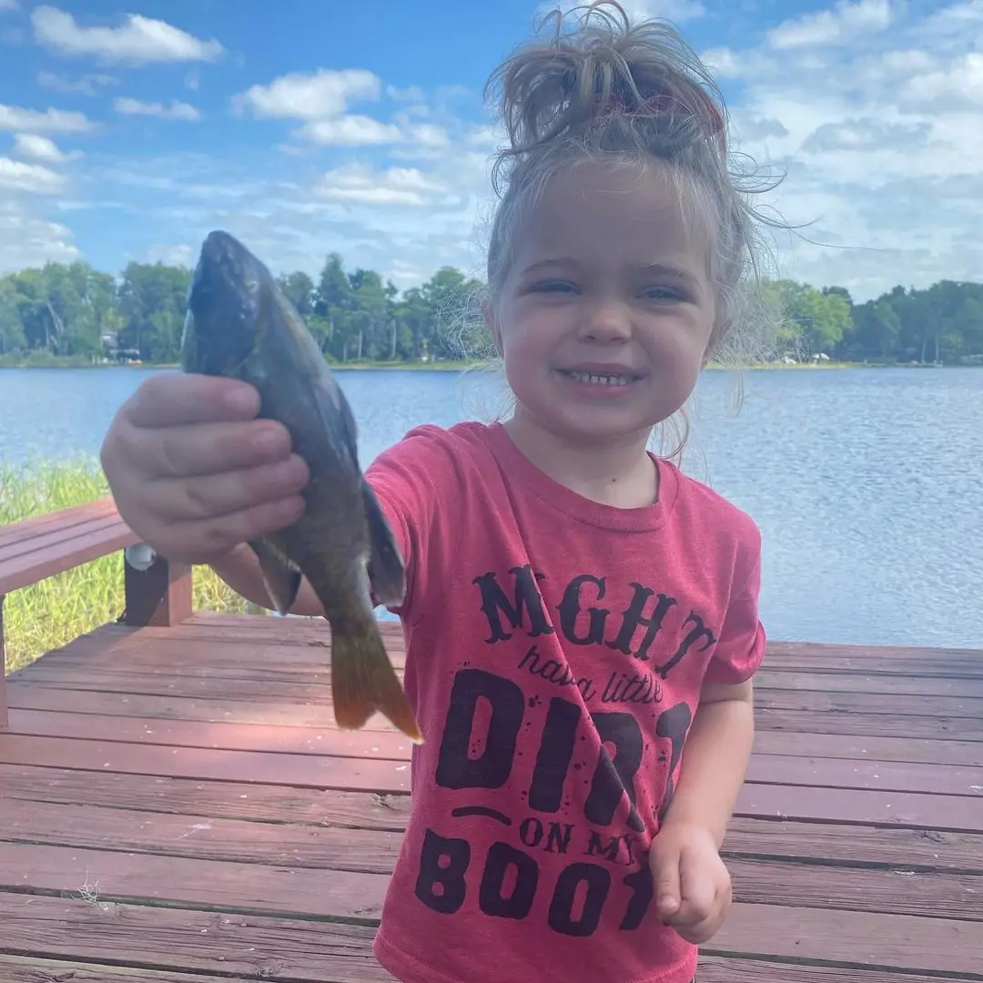 Cole's daughter catching her first fish
