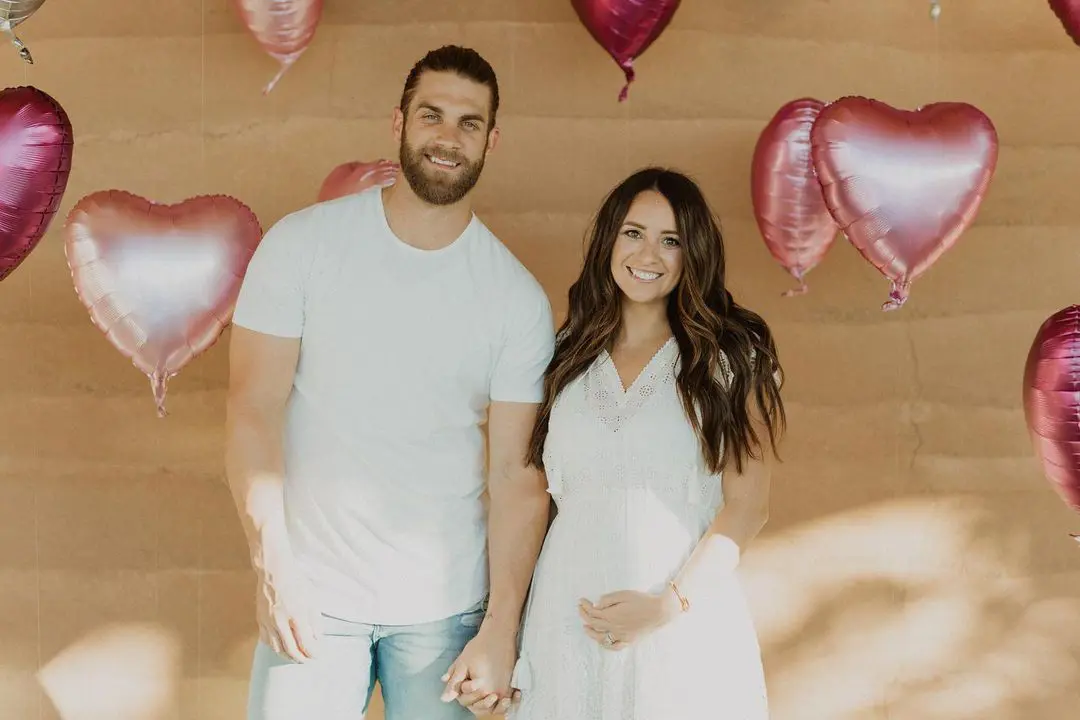 Bryce Harper with his wife Kayla Harper