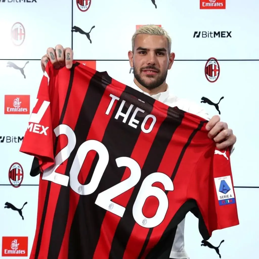 Theo Hernandez's Milan contract was extended from February 11th till 2026.