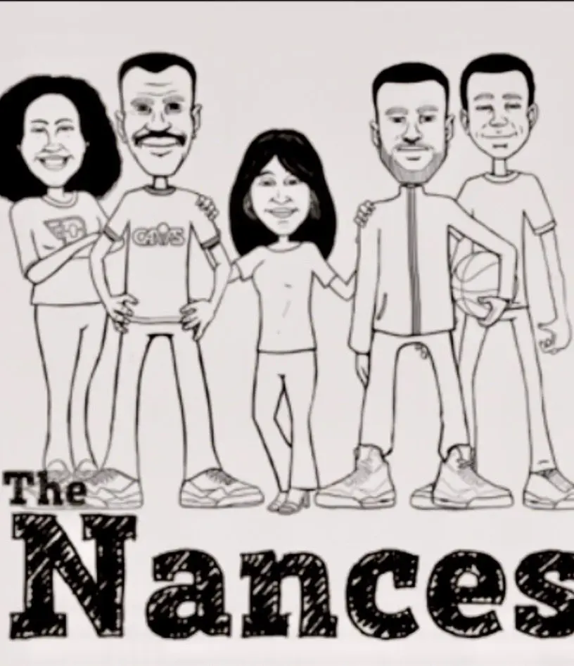 A beautiful pencil sketch of the Nance family made by Jaynee.
