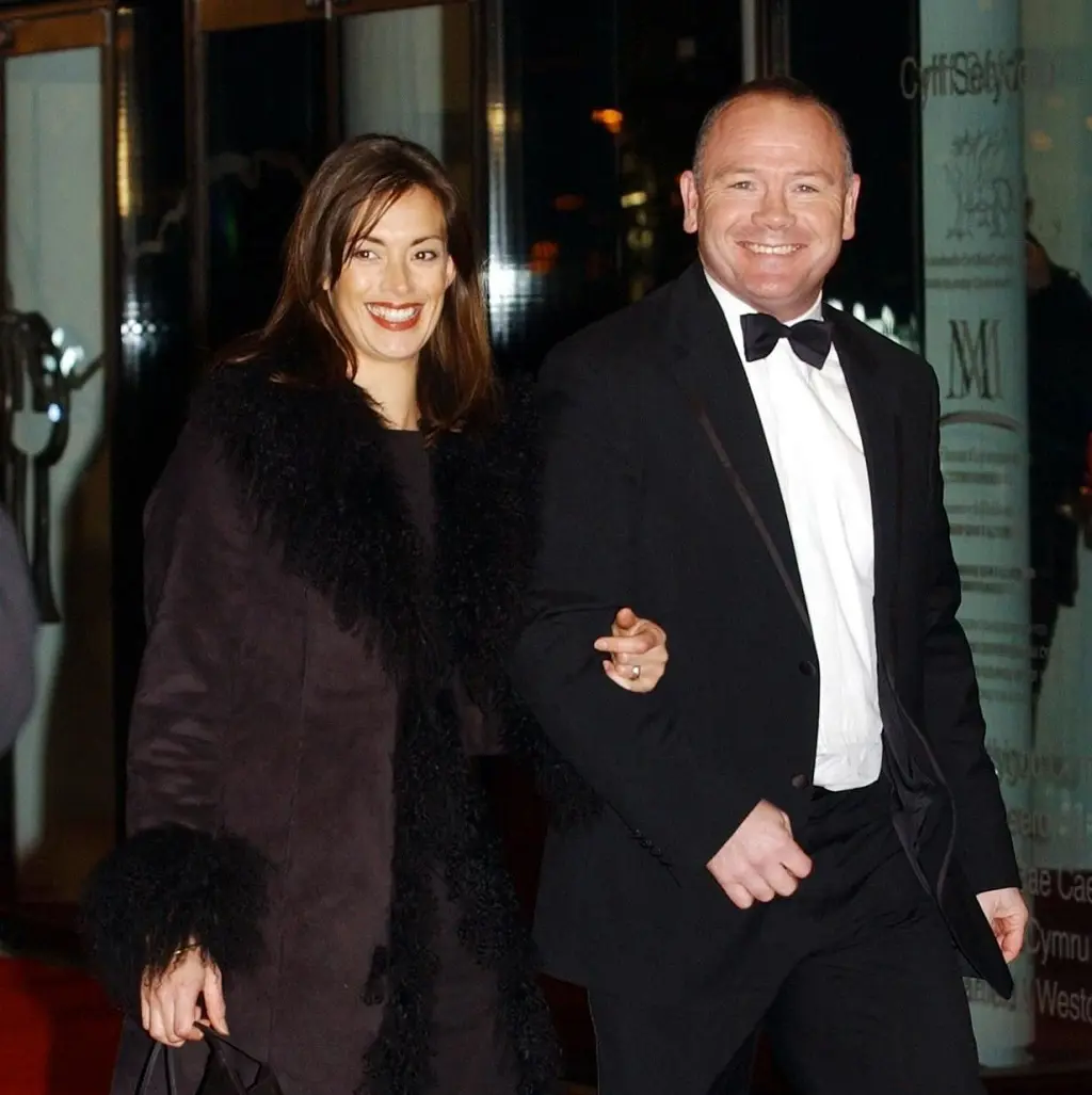 Ieuan Evans and Kathryn arrive at the Wales Millennium Centre for the Royal Gala Concert.