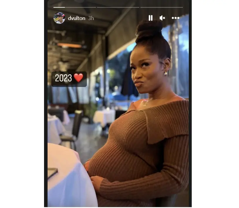 Darius Daulton posted Keke's picture soon after the pregnancy announcement.