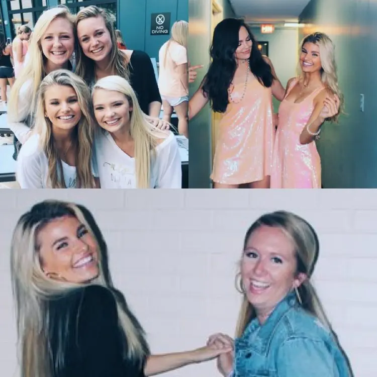 Aya Peterson with her friends from Alpha Delta Pi at Clemson University