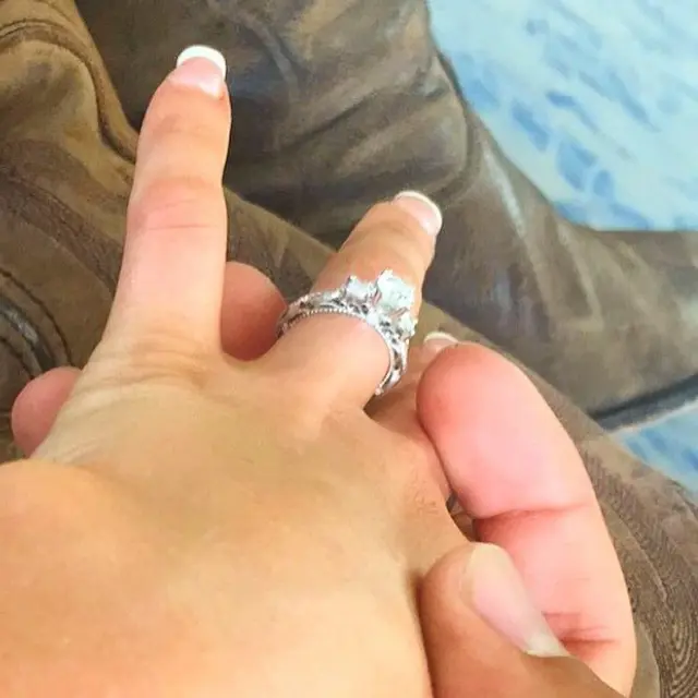 Christine Pulliam flaunting her diamond ring after being engaged to her best friend
