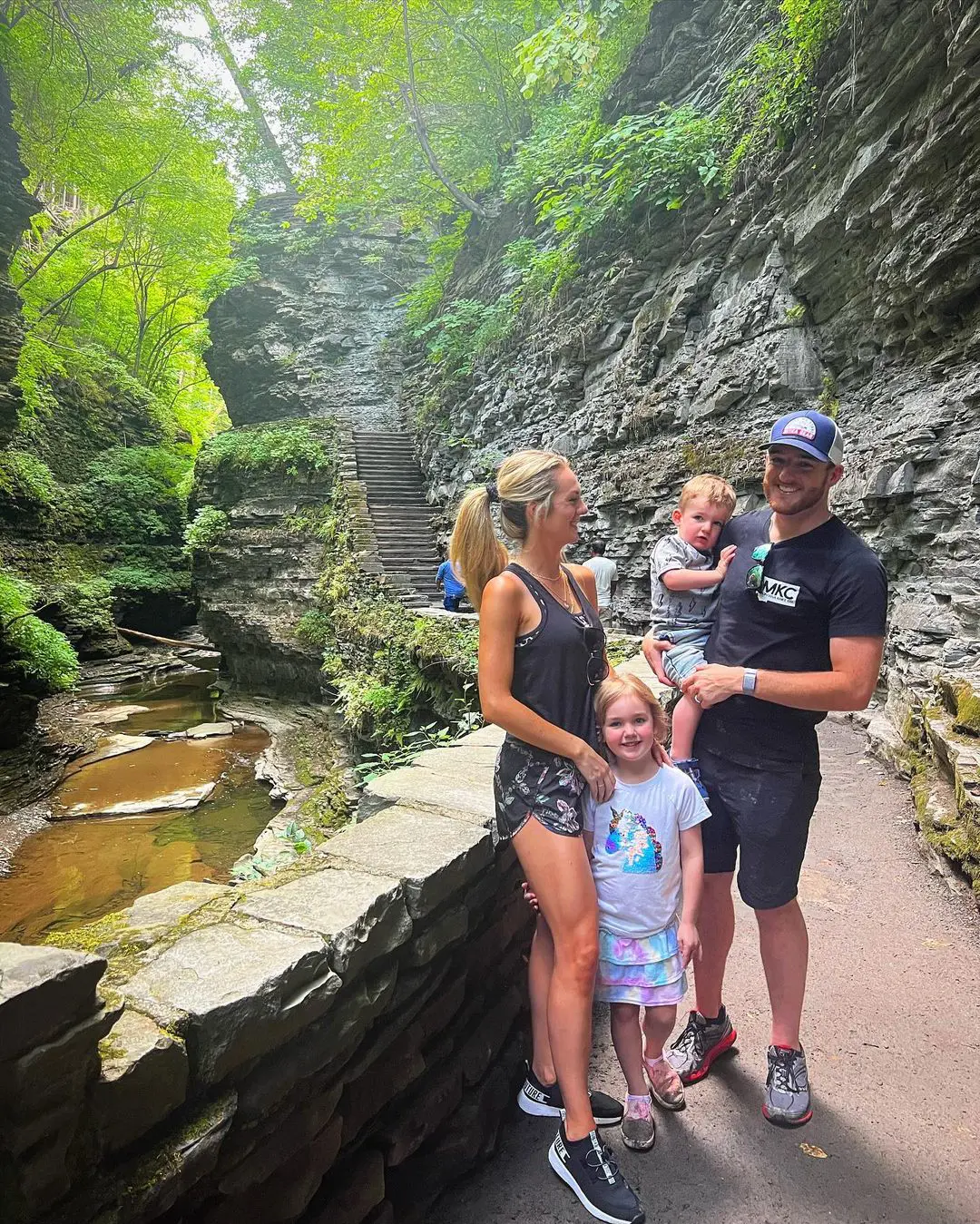 The Dillon family went to the Watkins Glen State Park in August.