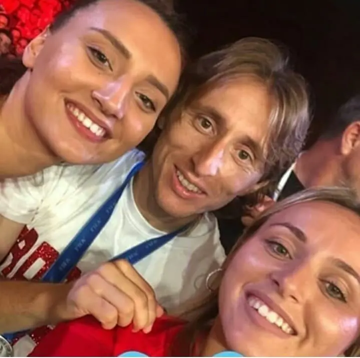 Luka with his siblings after they celebrate his victory after a game.