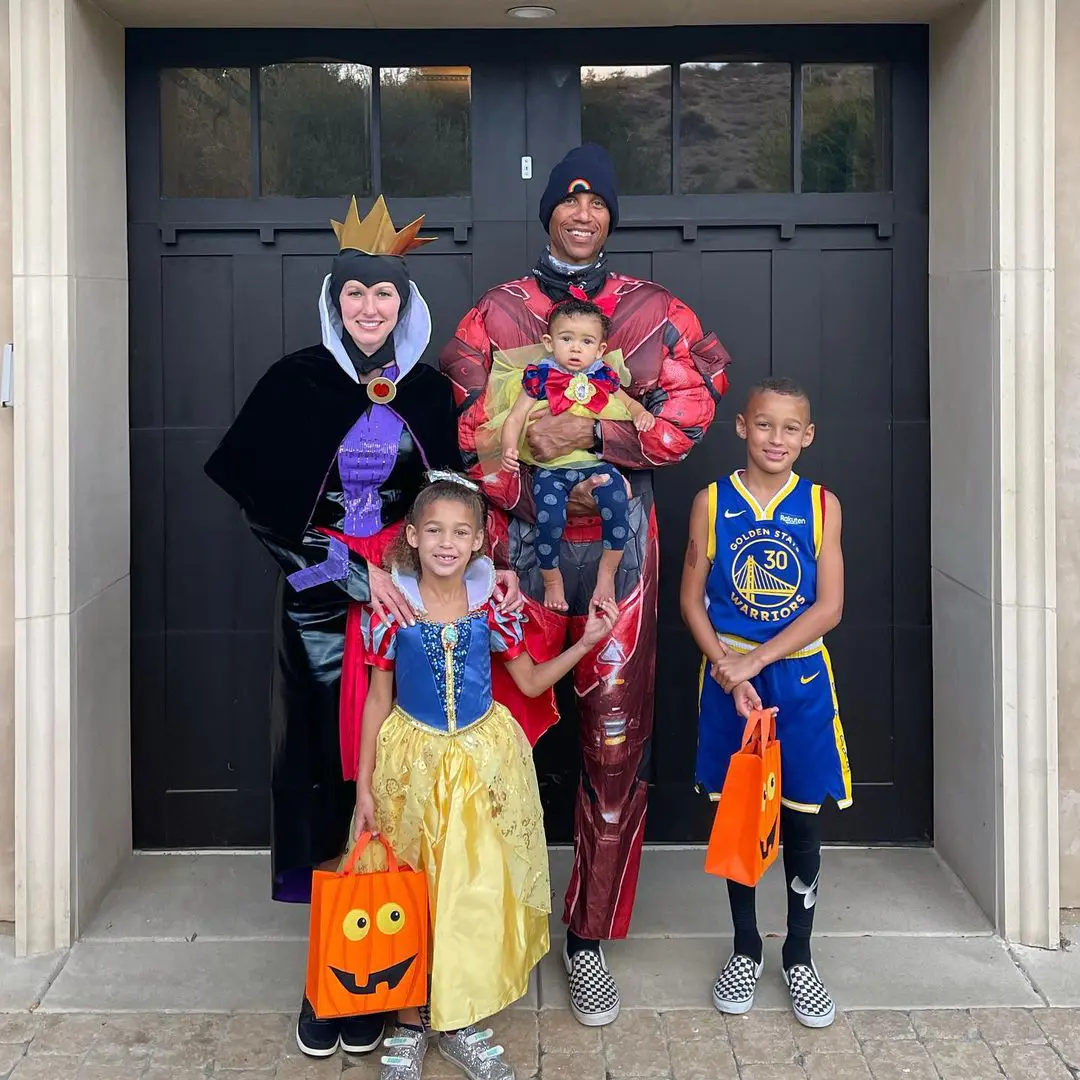 The Miller family having fun during the Halloween