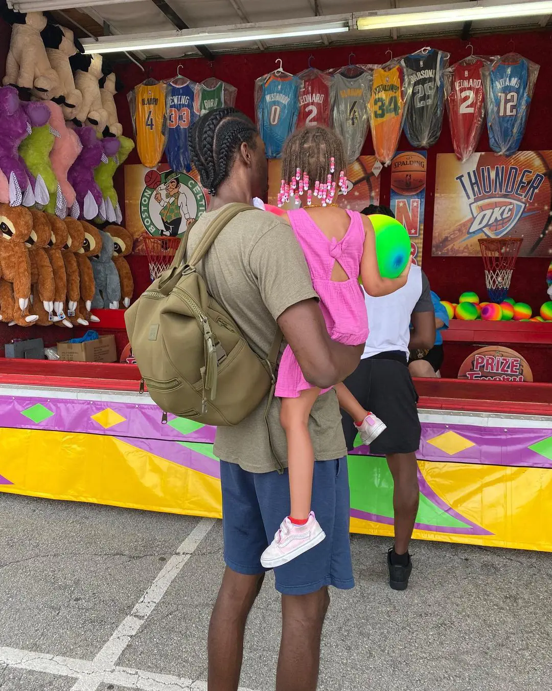 Selah spend time with her father and played game at Hamilton Fair on June 7, 2021.