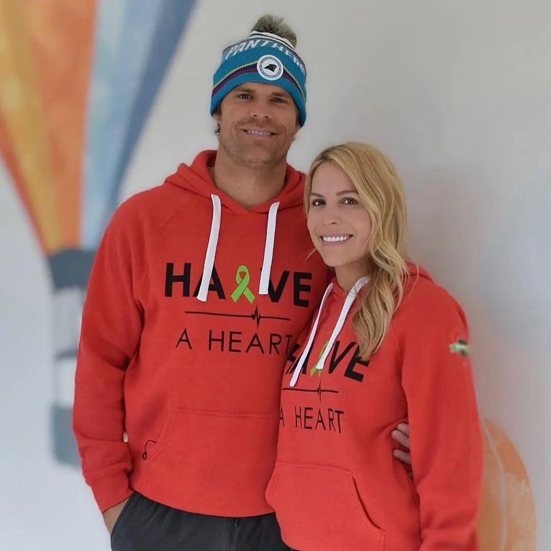 Greg and Kara promoting their foundation The Heartest Yard
