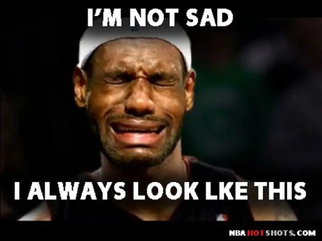 LeBron James crying face
