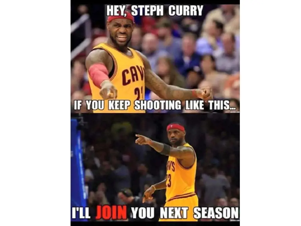 LeBron James team over Stephen Curry team