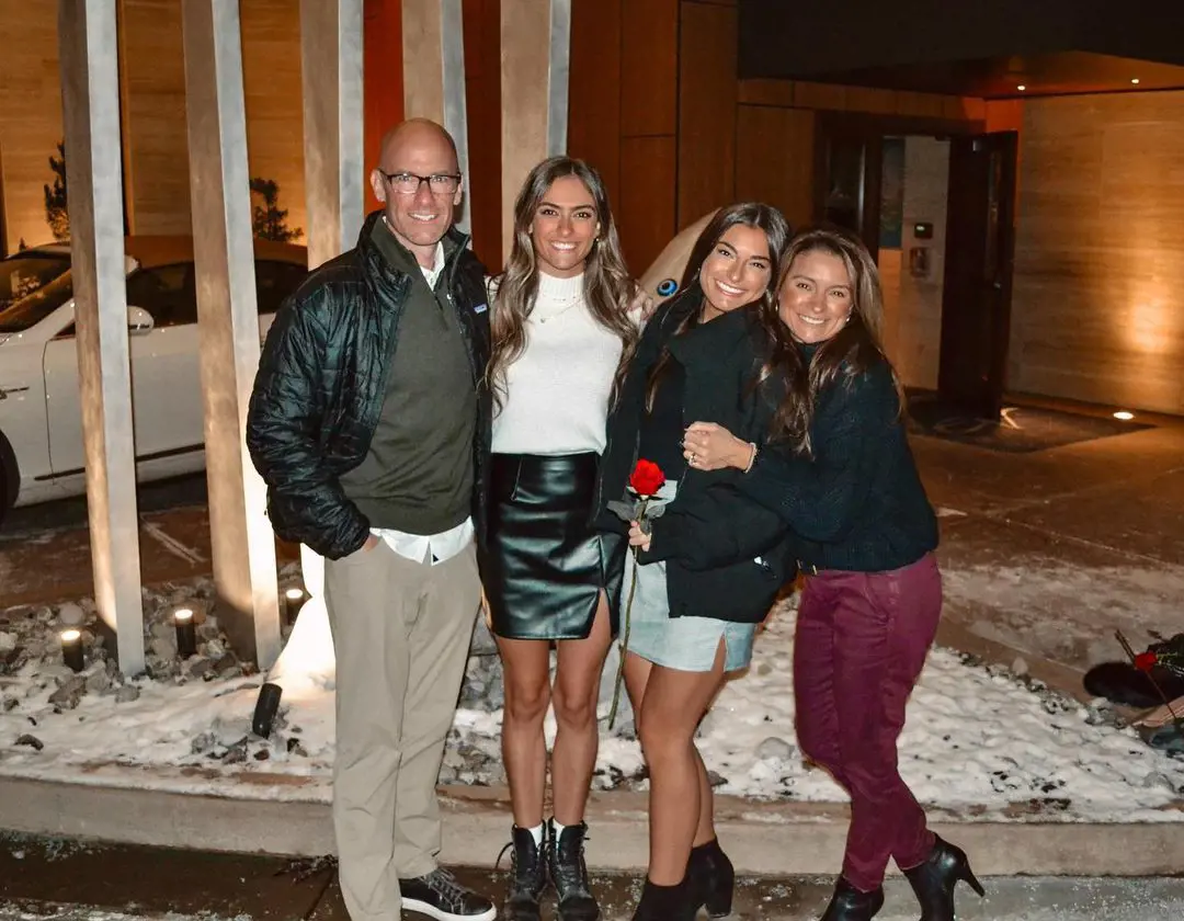 Juliana celebrating her birthday with her family, father Greg, mother Kathleen and sis Gabriella in January 2022