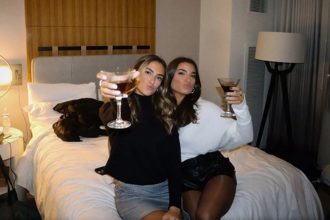 Juliana and her sibling Gabriella enjoying a New Year party in Los Angeles, California on January 2nd