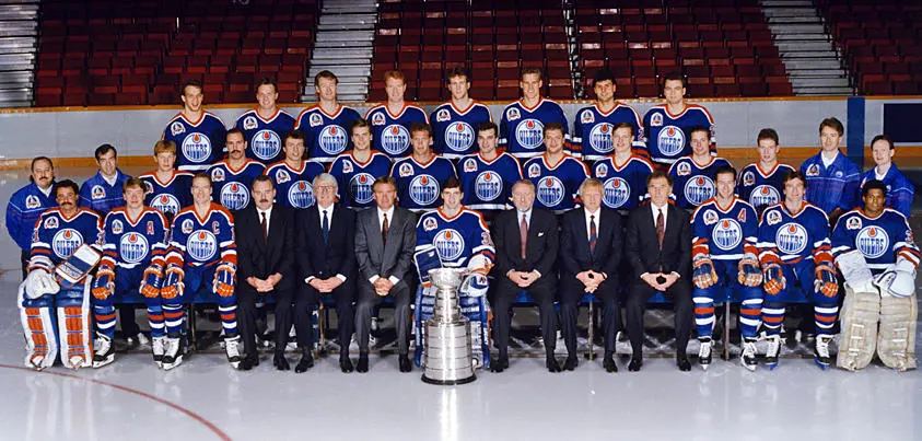 The 1990 Stanley Cup Oilers team photo