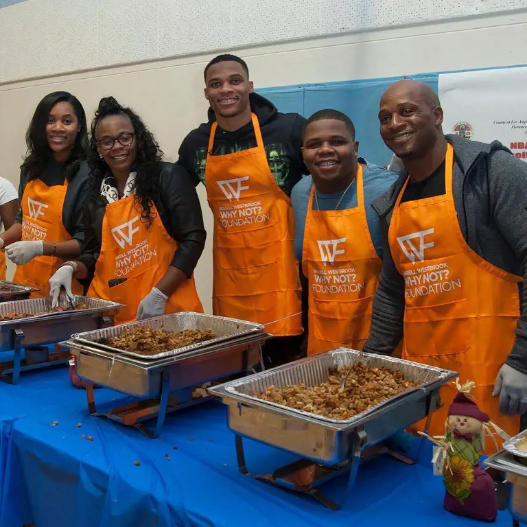 Russell and his foundation celebrated Thanksgiving in 2016.