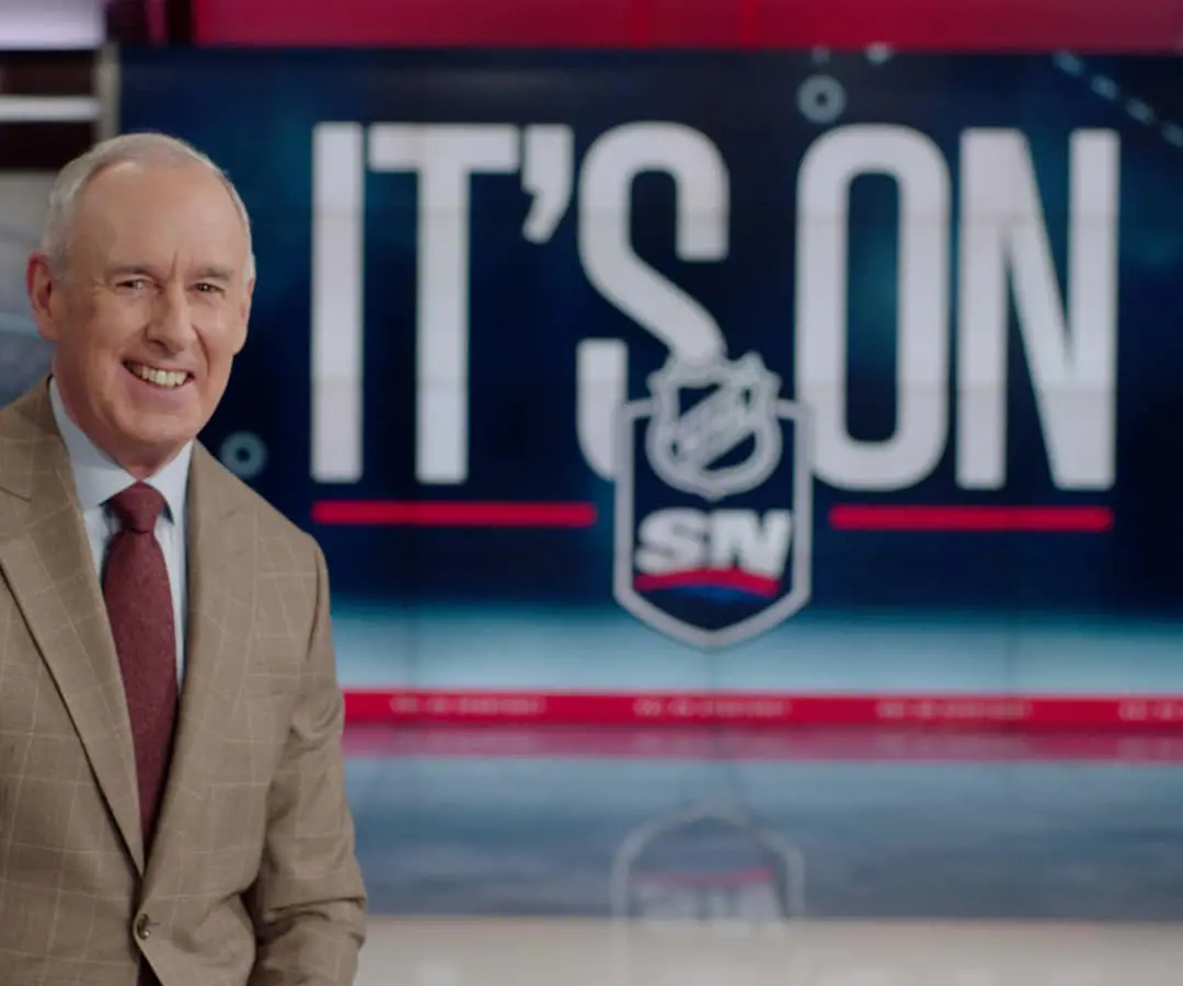 Ron at the sportsnet NHL studio on December 21, 2020. 