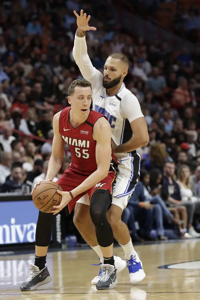 Duncan Robinson during the first half of an NBA basketball game Wednesday, March 4, 2020, in Miami