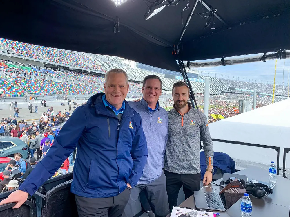 Marty Snider, Steve Letarte, and James Hinchcliffe in one frame in January