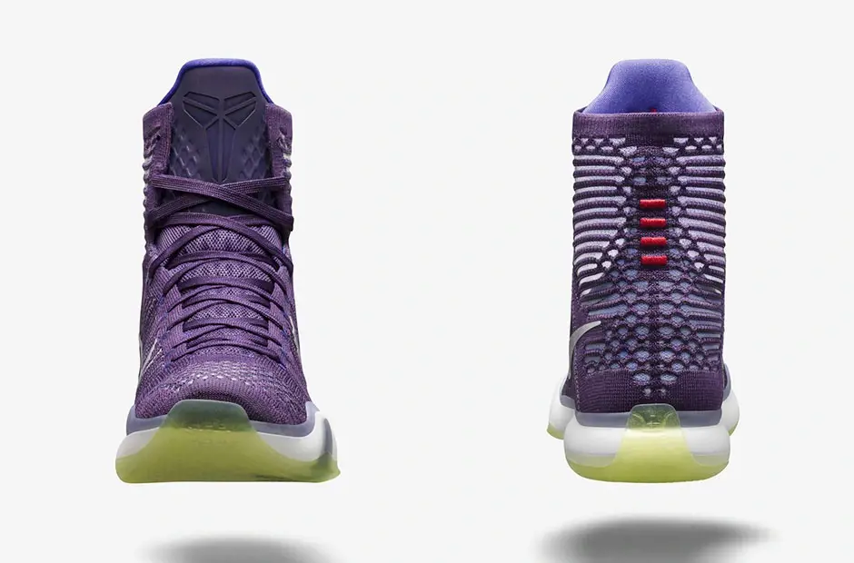 Nike Kobe 10 elite has a Zoom Air unit in the heel and a Lunarlon foam midsole.