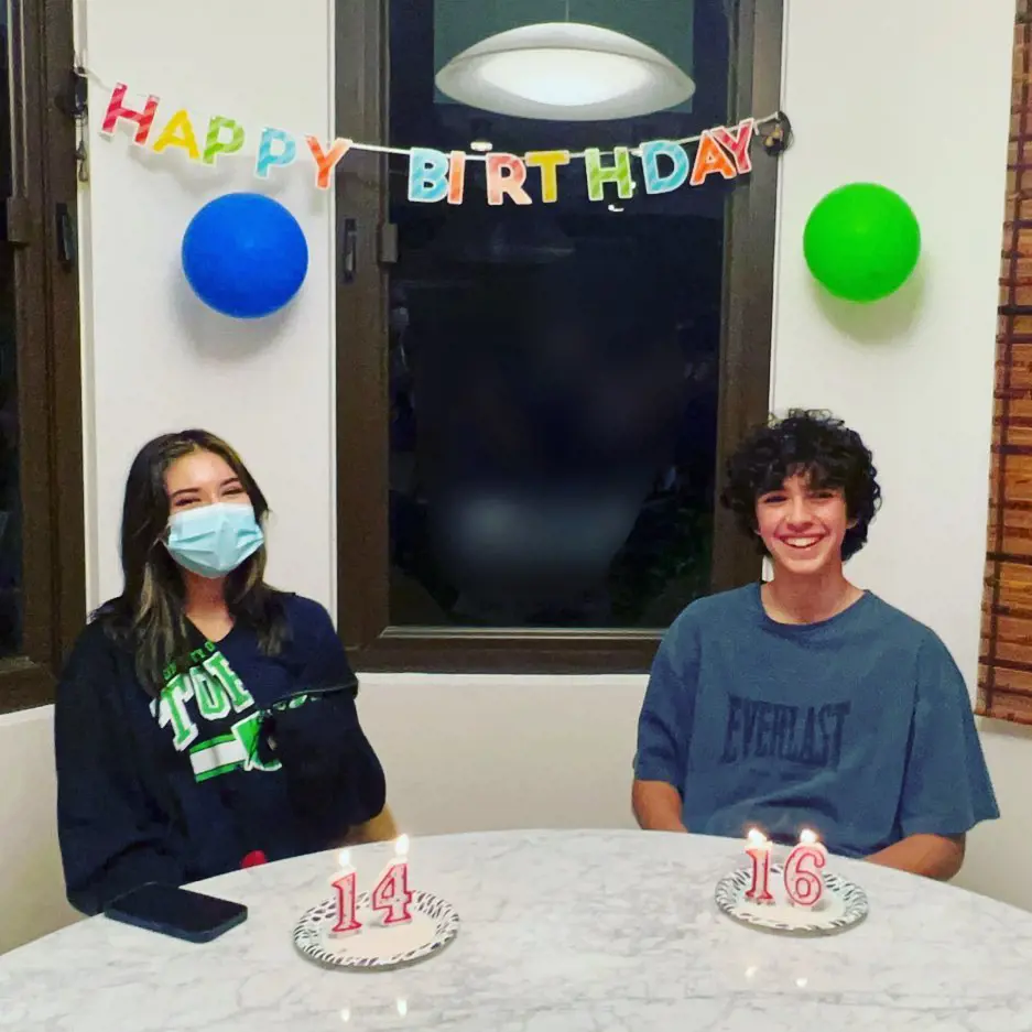 Oscar Gabriel and Nina celebrating their birthday together in 2021.