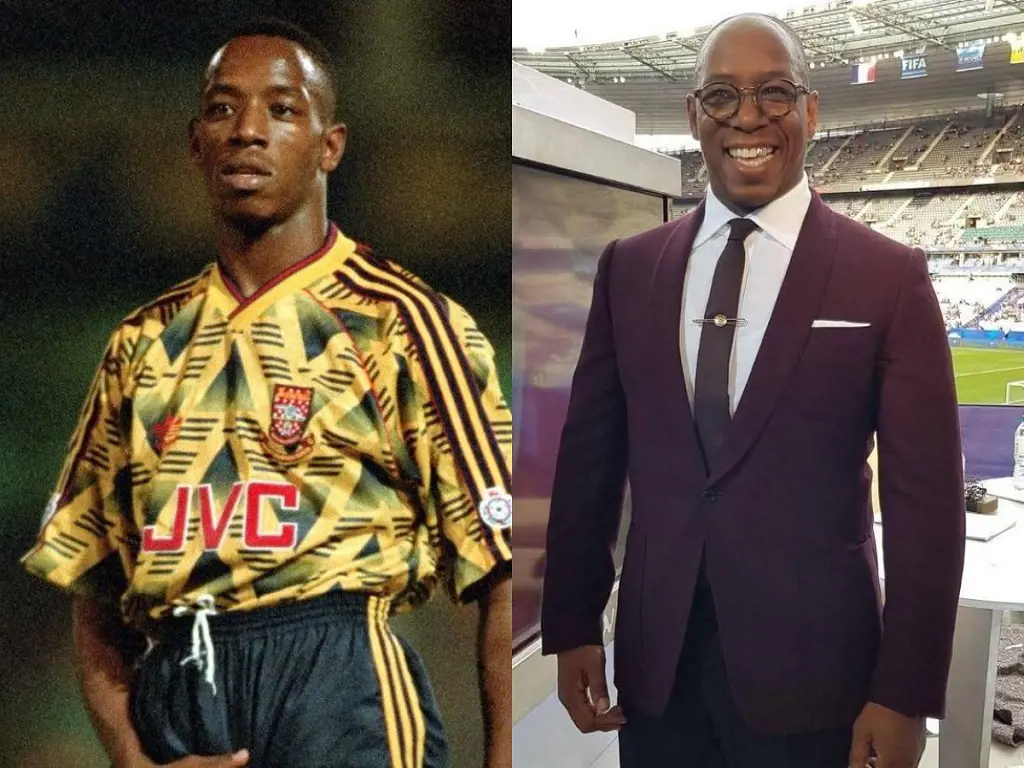 Ian Wright on his Arsenal debut in 1991 and him as a football pundit at present