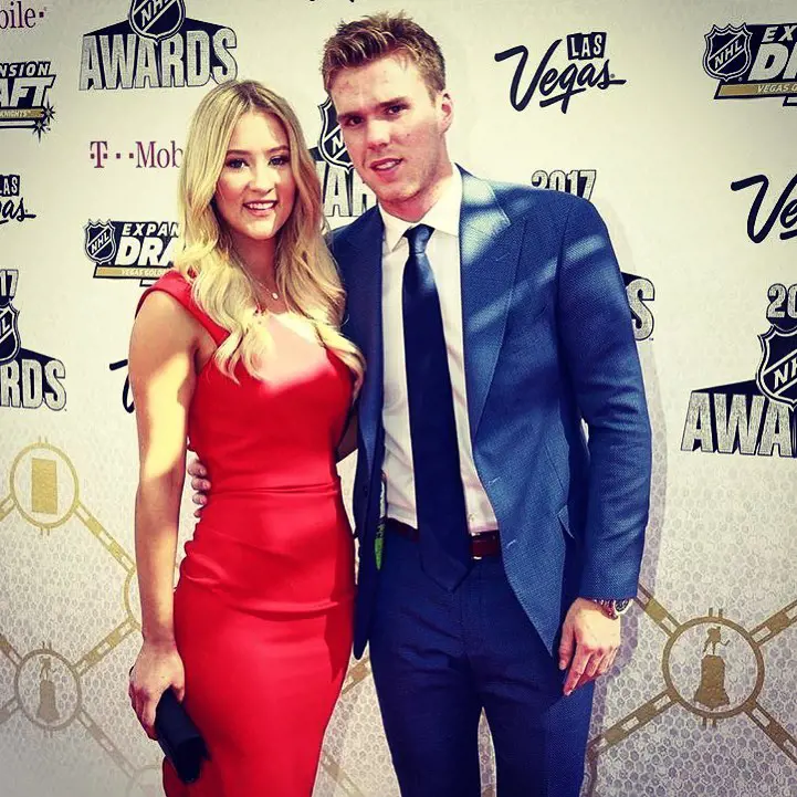 Kyle accompanying Connor at the NHL award night in 2017