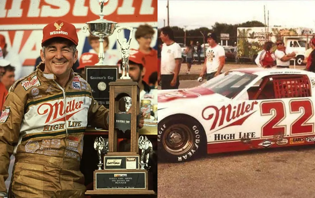 Bobby Allison with his Daytona 500 trophy in 1988