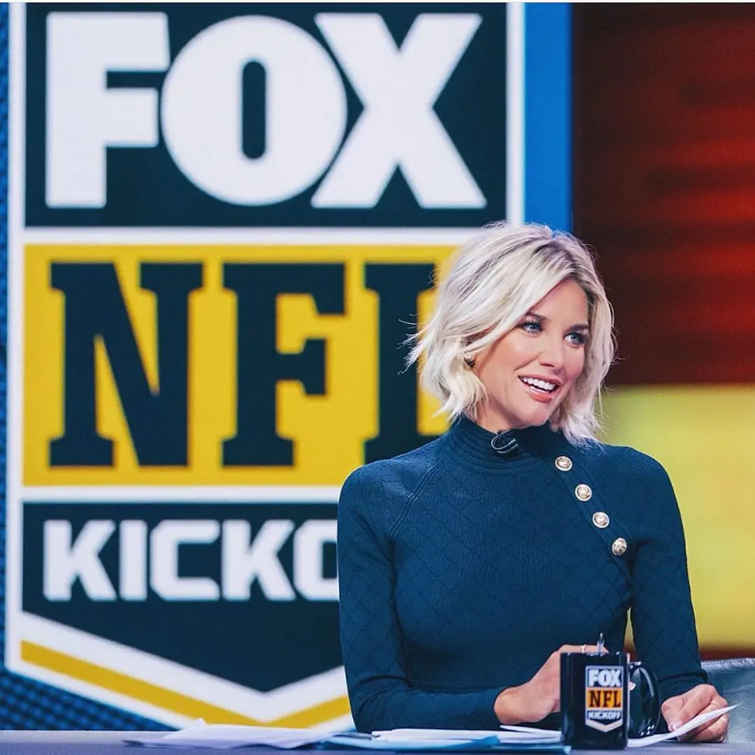 Charissa Thompson while presenting an NFL game in August 2020