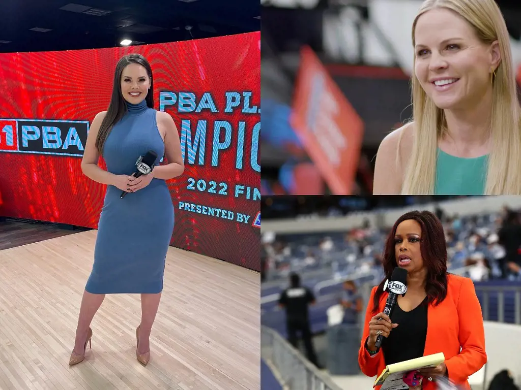 (Left) Kimberly Pressler reporting PBA 2022 Championship in Euless, Texas.