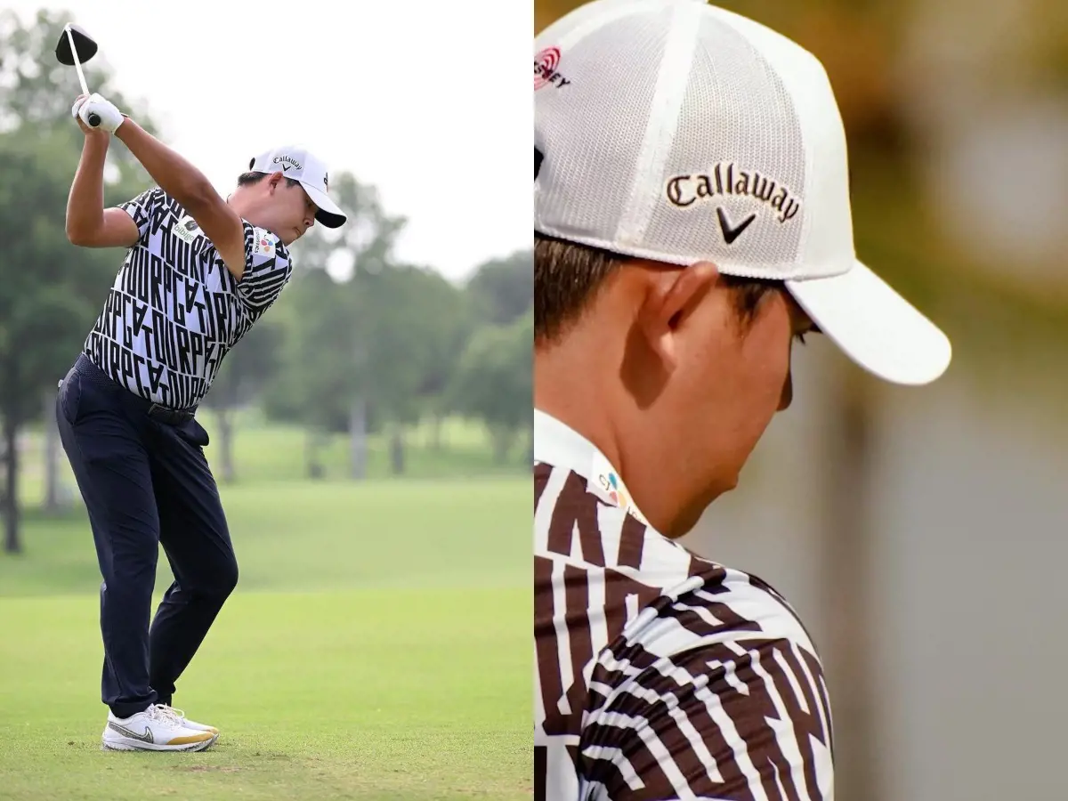 Si Woo Kim wearing Callaway cap on the 2022 PGA Championship at Southern Hills Country Club 