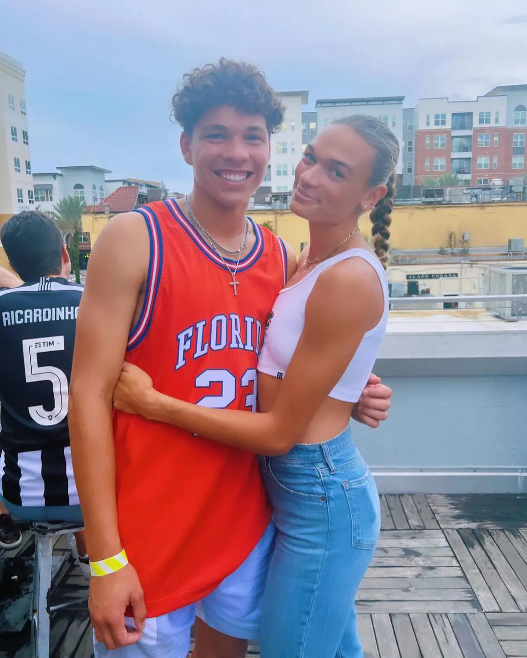 Shelton and his partner, Hall, attending match together at  University of Florida, on September 11, 2022