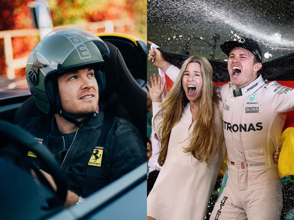 Nico Rosberg racing at Circuito di Fiorano in Enzo Ferrari in January 2020. Nico won the 2016 F1 championship and celebrated with his wife Vivian Sibold