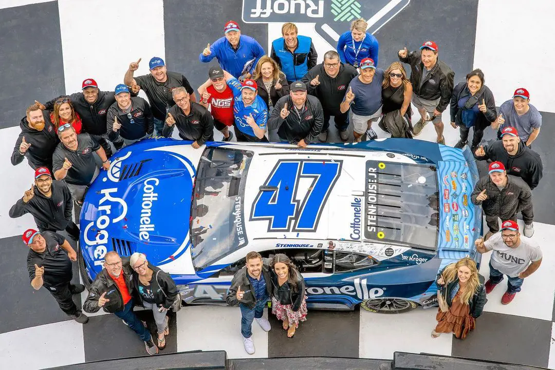 JTG Daugherty team pictured in one frame after wining Daytona 500. 
