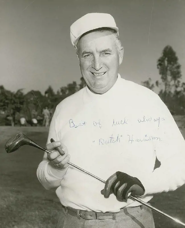 Signed photograph of Harrison from the earlier days.