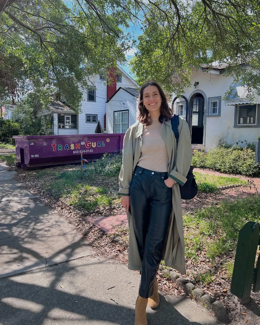 Petkovic during her visit to Harold's Cabin in April 2023. She constantly travels around the world to cover tennis tournaments.