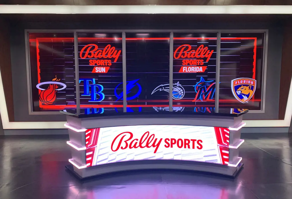 Bally Sports updated studio that covered Suns and Florida's basketball match